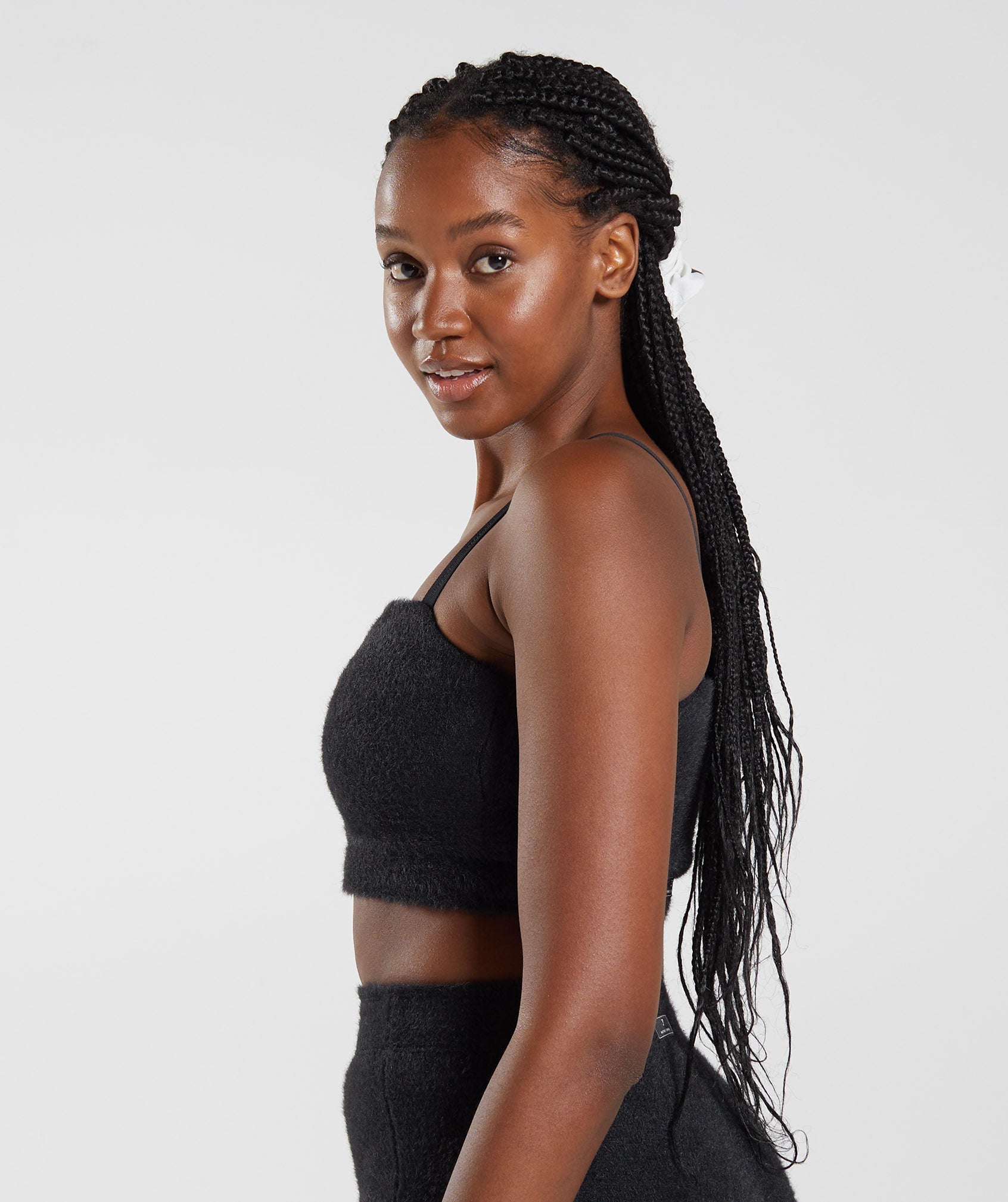 Gymshark Whitney Eyelash Knit Bandeau - Black