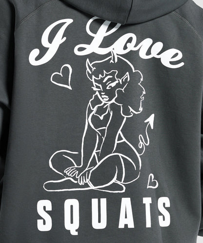 Gymshark I Love Squats Hoodie - Asphalt Grey
