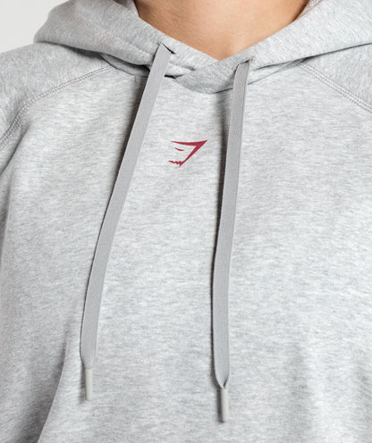 Gymshark I Love Squats Hoodie - Light Grey Core Marl