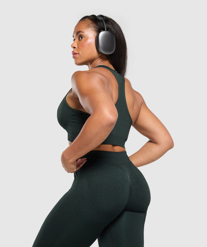 Gymshark Lift Seamless Leggings - Victory Green/Black Marl