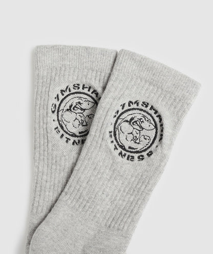 Gymshark Legacy Crew 2pk - Light Grey Core Marl