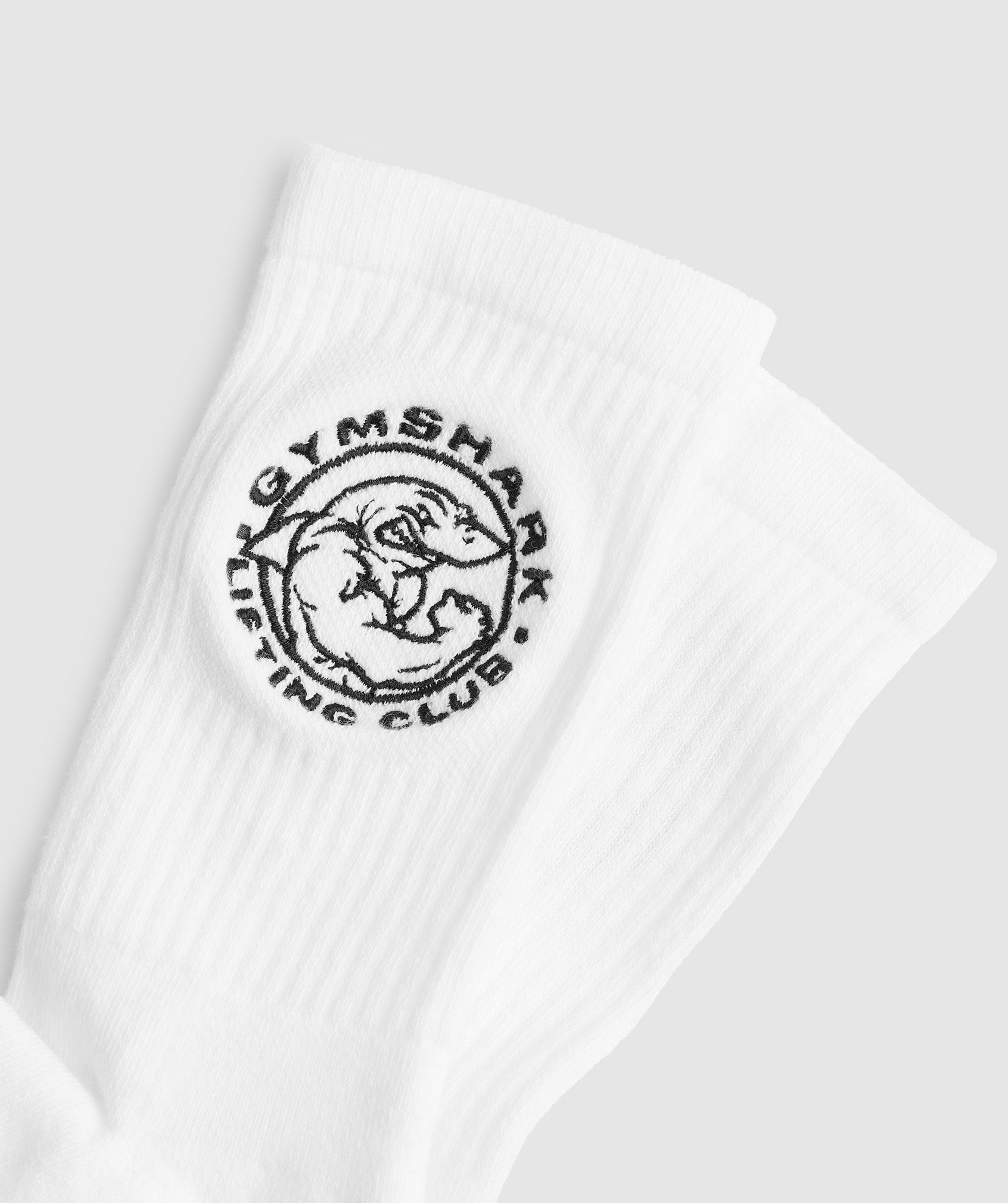 Gymshark Legacy Crew Socks 2pk - White
