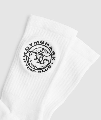 Gymshark Legacy Crew Socks 2pk - White