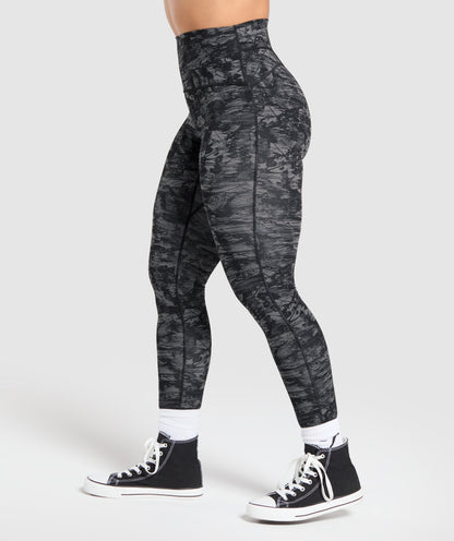Gymshark Legacy Regular Leggings - Black Print