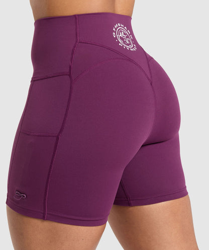 Gymshark Legacy Logo Tight Shorts - Magenta Purple