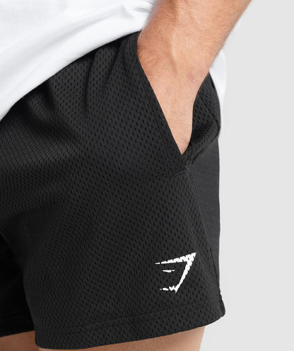 Gymshark Lifting Mesh 5" Shorts - Black