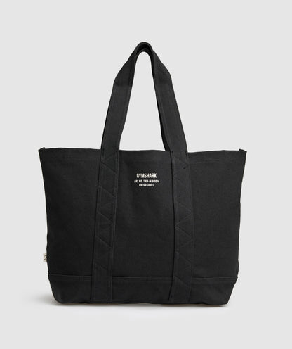 Gymshark Tactical Canvas Tote Bag - Black