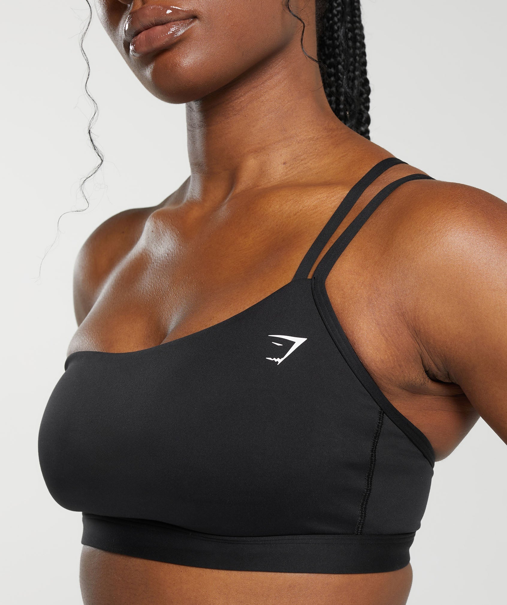 Gymshark One Shoulder Sports Bra - Black