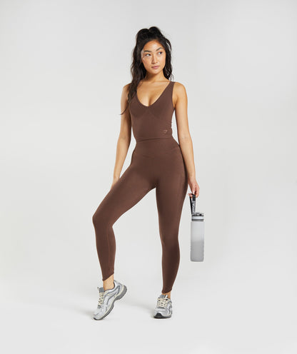 Gymshark Rest Day Seamless Leggings - Oak Brown