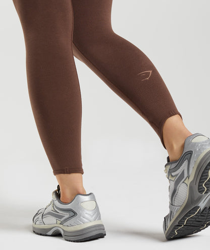 Gymshark Rest Day Seamless Leggings - Oak Brown