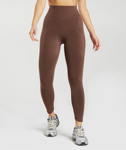 Gymshark Rest Day Seamless Leggings - Oak Brown
