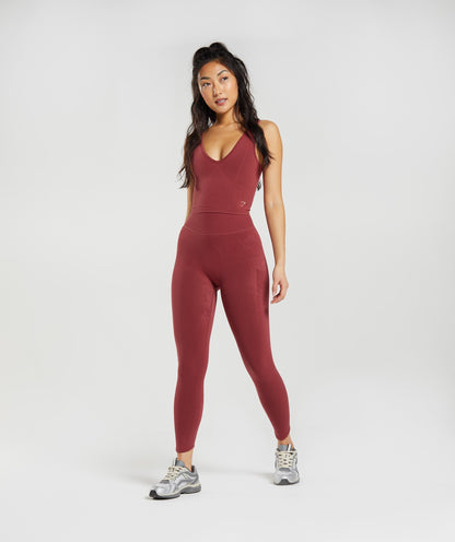 Gymshark Rest Day Seamless Leggings - Pomegranate Red