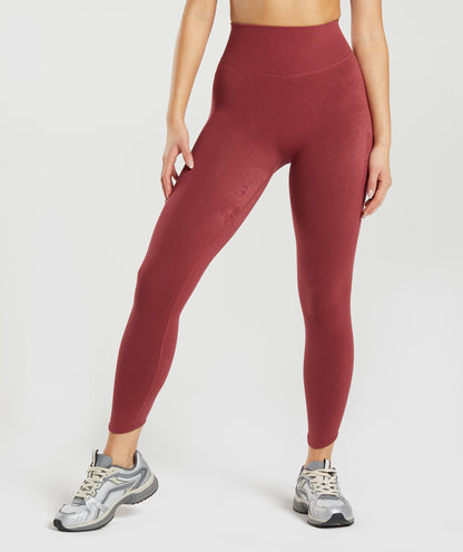 Gymshark Rest Day Seamless Leggings - Pomegranate Red