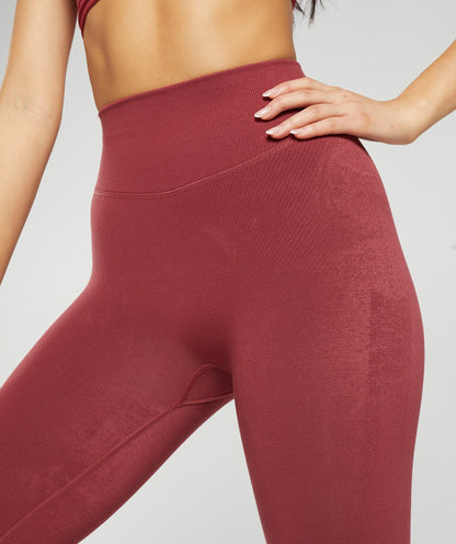 Gymshark Rest Day Seamless Leggings - Pomegranate Red