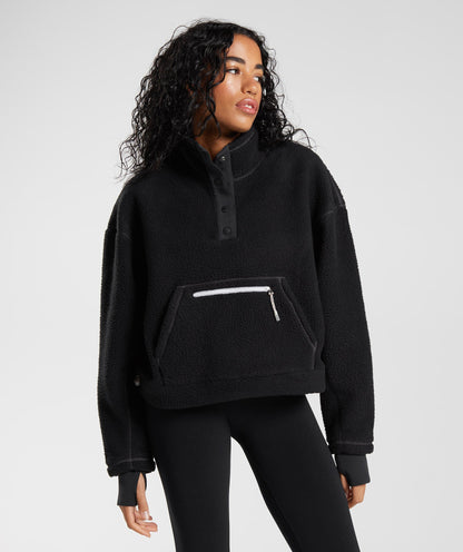 Gymshark Pause Borg Pullover - Black
