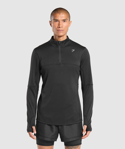 Gymshark Running 1/4 Zip - Black