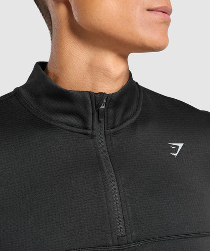 Gymshark Running 1/4 Zip - Black