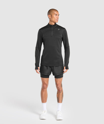 Gymshark Running 1/4 Zip - Black