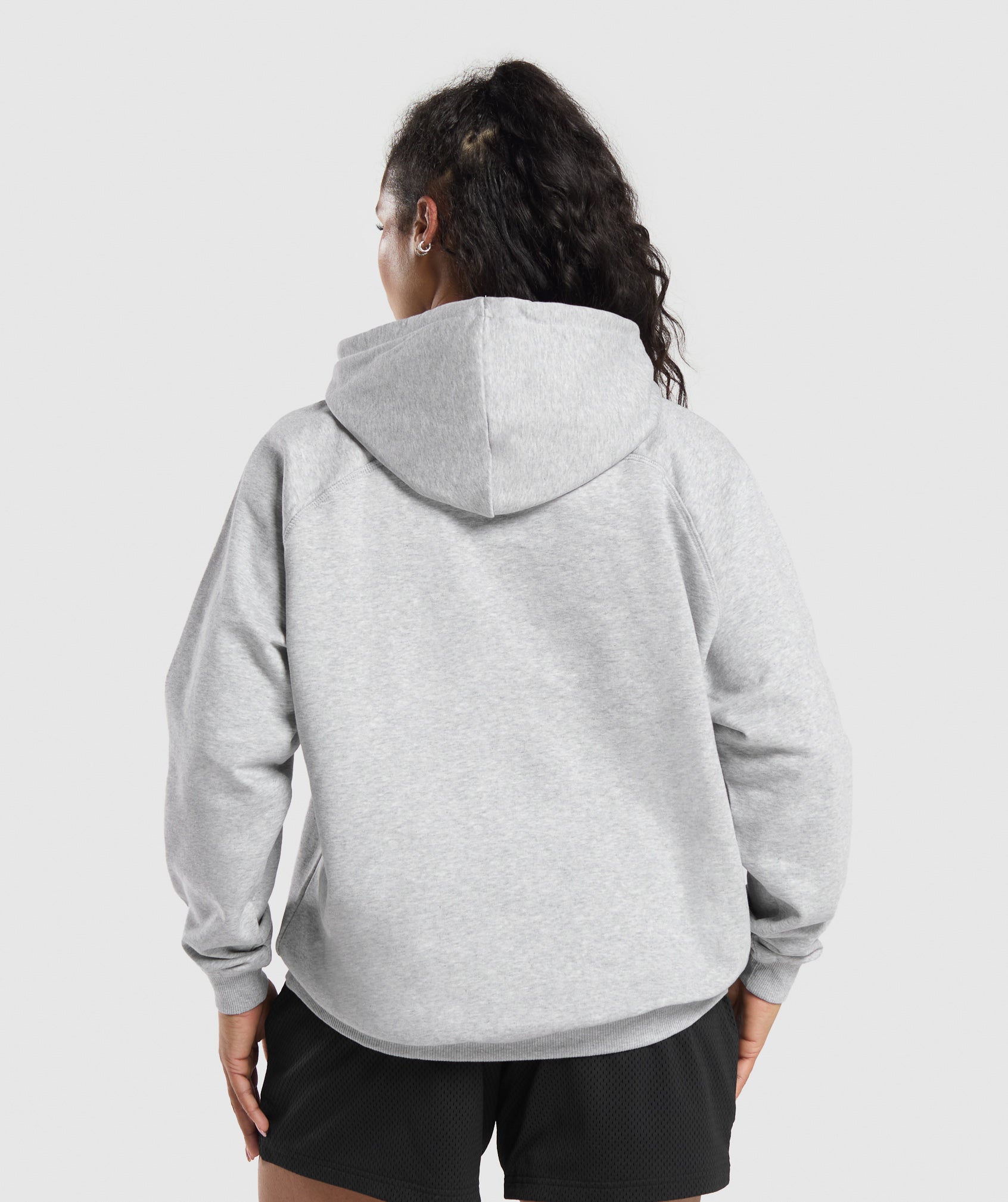 Gymshark Strength Department Oversized Hoodie - Light Grey Core Marl
