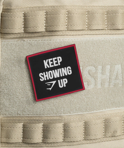 Gymshark Keep Showing Up GFX Patch - Gs Black/Gs White/Gs Conditioning Red